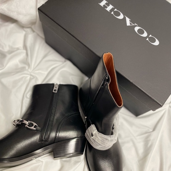 Allen Sigchn Black Coach Booties - Picture 5 of 6